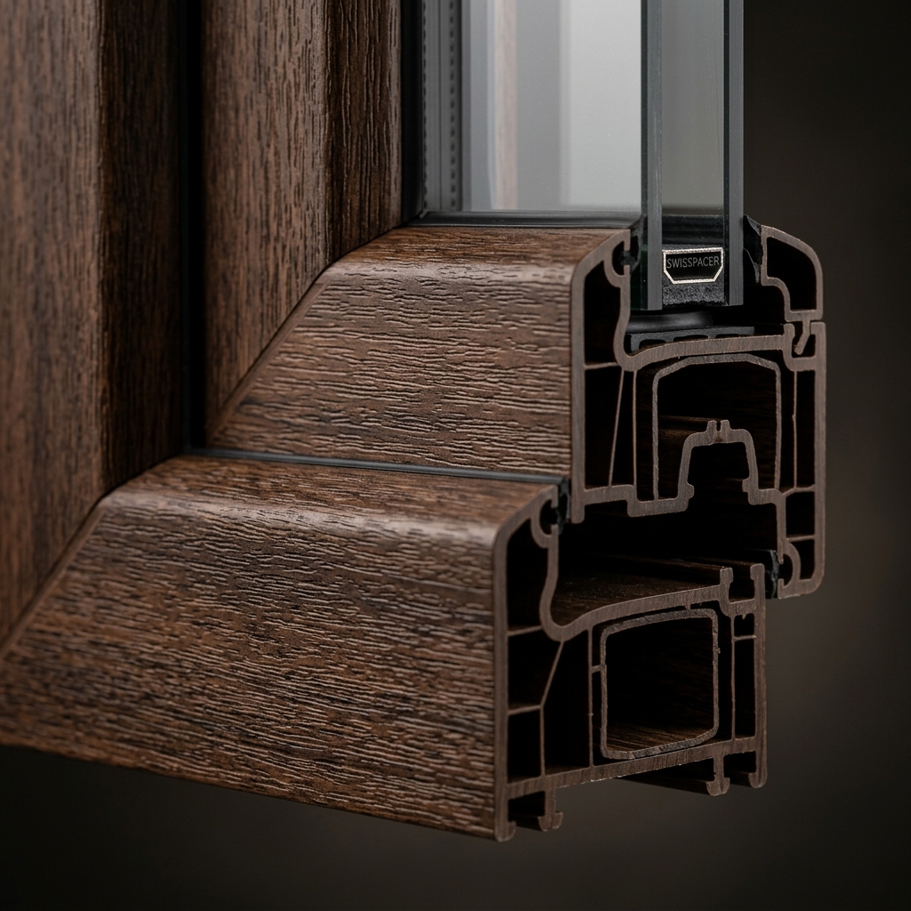 Walnut Brown uPVC Profile
